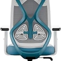 CELLBELL C190 Berlin Office Chair, High Back Mesh Ergonomic Home Office Desk Chair (White - Blue)-image-98