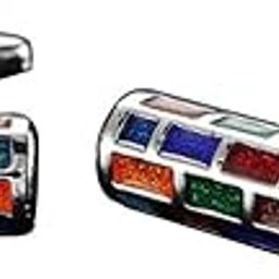 Cufflinks - Trendy & Elegant Tubular Multicolor Crystal Studded Silver Plated, for Men & Women, Office Corporate & Party, in a Gift Box (1 Pair)-image-14