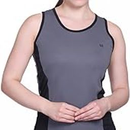 Sleeveless Gym T Shirt for Women Workout, Swimming T Shirt, Sando Top for Women, Polyester with Back Print (Pack of 1)-image-96