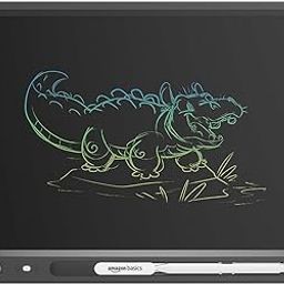 Amazon Basics Writing Tablet with 15-inch Rainbow Colour LCD Screen and Stylus Pen for Kids & Adults (Black-White)-15