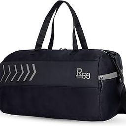 by Harissons Fabio 23L Lightweight Gym Duffel Bag for Men & Women with Shoe Compartment & Easy Front Pocket Access (Black)-13