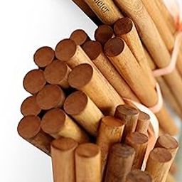 Bloomax Natural Hardwood Wooden Dowel Rod, Stick for Art Craft DIY Macreme (Polished L-12 inch, Dia-14mm (5 Pcs))-16