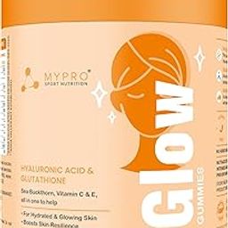 Mypro Sport Nutrition Glow Skin Gummeis | with Glutathione&hyaluronic Acid,sea Buckthorn,vitamin C & E | to Support Healthier&youthful Skin Health | Natural Orange Flavoured for Men&women-30 Gummies-14