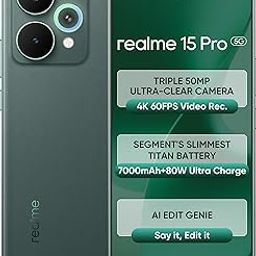 realme 15 Pro 5G (Velvet Green, 12GB RAM, 256GB Storage) | 6.8" FHD+ AMOLED 120Hz | 50MP Triple AI Camera | 50MP Selfie | Snapdragon 7 Gen 4 | 7000mAh | 80W Fast Charging | Android 15 | Dual SIM-image-2