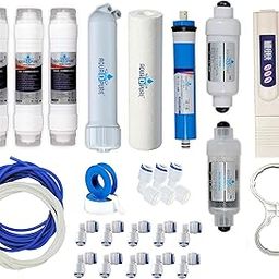 Aquadpure Complete RO Kit of Carbon and Sediment Filter, 80 GPD Membrane, UF Membrane, Pp Spun Pre-Filter-12