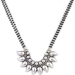 925 Sterling Silver Mangalsutra/Necklace,Moh Carry Motifs Embossed Mangalsutra,Well Stamped with 925,Handcrafted Oxidized Silver Mangalsutra Necklace, Gift for Her For Women-image-16