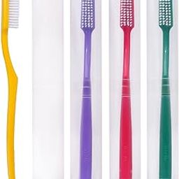Dr. Flex Medium Toothbrush with Dupont Filaments in Anti-Bacterial Container for Adults-Pack of 4, Oral Hygiene Care, Manual Tooth Brush with Cap, Cover for Travel and Home, Multicolour, Made in India-picture-16