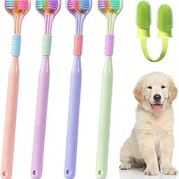 BWOGUE 3-Sided & Double Finger Dog Toothbrush Cat Finger Toothbrush Pet Teeth Cleaning Set Soft Bristles for Easy Dental Care Toothbrush Suitable for Large to Small Dogs Cats and Small Pets-image-92