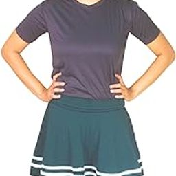 Women's Dryfit Tshirt & Skater Skirt with Shorts for Tennis, Pickle Ball, Badminton & Other Sports | for Casual Occassions-image-89