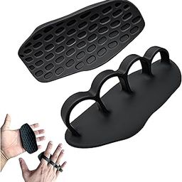 CartHome 2 Pcs Gym Weight Lifting Grips, Black Gym Gloves Suitable Weightlifting Powerlifting Strength Training Resistance Training-image-32