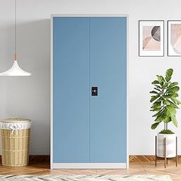 GODREJ INTERIO Almirah StorEase 2-Door Steel Locker Unit Almirah (Pastel Blue), 1-Year Warranty, 1 Locker, 3 Shelves-25