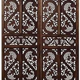 THEHEARTWILL® Wooden partition for Pooja Room/Separators for Living Room/Wall partition/Room partition/Wooden partition for Living Room/Divider for Kitchen, Hall. (2 Panels with Stands)-image-63