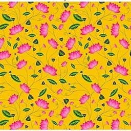 Pooja Backdrop Cloth for Decorations Flower Background Decoration Cloth Size : (8 x 10) feet (Yellow Lotus 8x10 feet_1) Background Decoration Cloth-picture-13