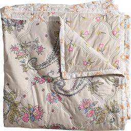 Fancy Walas Dohar Double Bed 100% Cotton Blankets for Summer | 90x100inch, 150GSM Ac Comforter and Cooling Blankets for Summer | Grey & Yellow | Classic Printed Design | Quilt | Ideal for Gifting-23