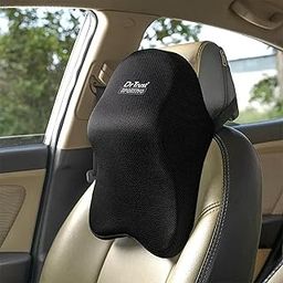 Dr Trust USA Orthopedic Headrest, Neck, Back & Shoulder Support Pillow for Car Driving Memory Foam Cushion Spine Cervical Pain Relief Large Size 357-12