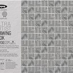 Anupam Ultra Artist Book A4 | Wiro Binding Sketch Book | Durable Acid Free Cartridge Paper 200Gsm (25 Sheets, 50 Pages) | Ideal for Kids, Beginners, Artists & Professionals-10