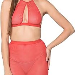 Women's Fishnet Babydoll Lingerie Set (Gift Wrapped)-picture-31