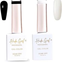 HUDA GIRL Black & White Gel Nail Polish Kit – Long-Lasting, High-Shine, Safe Formula for Women & Girls-image-75