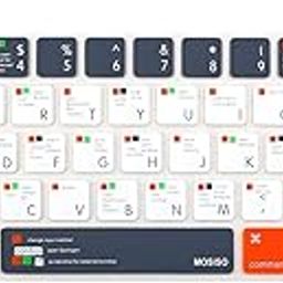MOSISO Silicone Keyboard Cover Compatible with 2020 MacBook Pro 13 inch A2338 M1 A2251 A2289 & 2019 MacBook Pro 16 inch A2141 with Touch Bar, Protective Silicone Skin, Mac OS X Shortcut, Gray-10