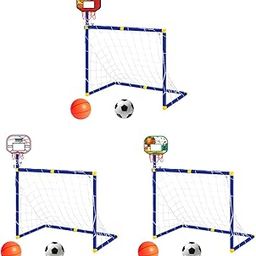 bnf® Basketball Hoop with Soccer Goal Net Set for Children Sports Activity Center White | Team Sports | Soccer | Goals & Nets-picture-15