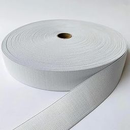 Widely Pure Braided Elastic Band White Elastic (1 inch 30 Meters.White) Cord Heavy Stretch High Elasticity Knit Elastic Band, Ideal for Tailoring Sewing, Fashion Designing, Boutique, 25mm-5