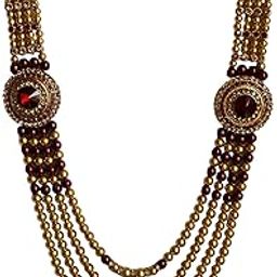 DEVISER 4 Layered Traditional Gold Plated Dulha Moti Mala/Groom Necklace For Men (DIV_00009)-image-20