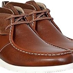 Leather Formal Lace-Up Chukka Boots For Men-image-32