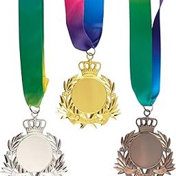 Artright Exclusive Medal for Sport & Events Set of 3, Professional Gold, Silver, Bronze Medals with Color Tag & Ribbon, 1st, 2nd, 3rd Winner Medals (7cm Diameter, 70gm)-image-71