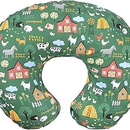 TOYSILO Adjustable Baby Breast Feeding Pillow, Nursing Pillow, Maternity Feeding Pillow with Detachable Cover 0-24 Months Breastfeeding 24 x 22 x 6 inches (Green Farm Animals)-image-89