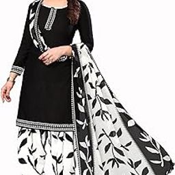 Women's Crepe Printed Unstitched Salwar Suit Dress Material With Dupatta(NEW-EKANI BLACK)-picture-24