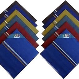 Men's 100% Cotton Dark Colored Handkerchiefs/Hankies (Dark Color Assorted_42CM X 42CM)-image-79