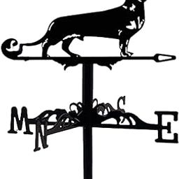 CALANDIS™ Small Metal Weathervane Decorative Weather Vane for Farmhouse Courtyard Farm Dog | Weathervanes | Garden D?©cor | Yard, Garden & Outdoor Living-image-55