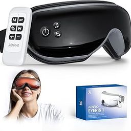 RENPHO Eyeris1 Electric Eye Massager With Heat & Vibration, Mothers Day Gifts from Daughter Son, Compression Bluetooth Music, Rechargeable,for Eyes Care, Remote Control(Battery Not Included), Black-10