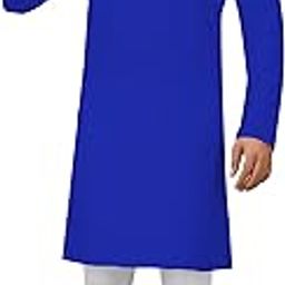 Cotton Blend Solid Kurta Pyjama set for Men for wedding party casual-image-58