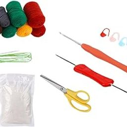 TRENDYNEST® Crochet Flowers Set Handmade with Stitch Markers Crochet Set for Beginners | Crafts | Needlecrafts & Yarn | Crocheting & Knitting | Crochet Kits-image-29