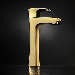 Hindware Italian Collection F520002PGD Avior Gold Pillar Cock Tall | Made of Brass | Chrome Polish Finish | PVD Coating | 12-Year Manufacturer Warranty-2
