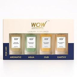 WOW Skin Science Luxury Perfumes for Men | Pack of 4 | Aromatic, Aqua, Oud & Earthy Fragrances | Long-Lasting & Travel-Friendly | Luxury Perfume Gift Set for Men | 80 ml-5