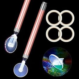 TERRIFI 6 Pieces LED Diamond Painting Pen Wheel Set with Tape Light Point Drill Pens Fast and Efficient Diamond Painting Supplies for Different Size Jewelry Art DIY 5D Diamond Painting Nail Arts-image-17