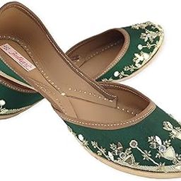 Women's Lupin Gold Genuine Soft Leather Jutis | Bite and Pinch Free Juttis | Punjabi Formal Jutti | Girl's Wedding Flat Jooti Ladies Mojari | Bridal Ethnic Flats Juti |-image-45