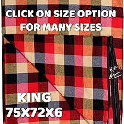 ASIAN HANDLOOM Cotton 300TC Mattress protector bedcover king size bed with zip 75x72x6 inch-1 Pc multicolor-image-92