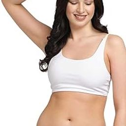 Women's Cotton Lycra Non-Padded Wire Free Full Coverage Criss-Cross Back Sports Cami Bra-Vitality CAMI-image-86