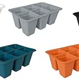 11 Pieces Seed Starter Trays Silicone for Hydroponic Vegetables Fruit Indoor White-image-61