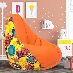 ComfyBean Bag with Beans Filled XL- Official: Paw Patrol Bean Bags - for Kids - Max User Height : 4 Ft. - Weight : 30 Kgs(Model: Paw Patrol-Artwork 2 - Orange)-9
