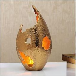 Decor de Maison Brings Handcrafted The Broken Shell Candle Holder for Tabletop & Dining Table |Candle Stand for Home Decor, Office Desk |Candle Holder Stand for Decoration in Gold (18x18x18cm)-image-68