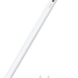 Upgraded Stylus Pen, iPad Pencil,High Precision&Sensitivity, Palm Rejection, Prevents False ON/Off Touch,Power Display,Tilt Sensitivity,Magnetic Adsorption for iPad 2018,6-Month Warranty (White)-8