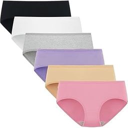 Cotton Underwear for Girls, Soft Brief for Women Hipster Panties for Women, Ladies Underpants, Regular and Plus Size, Pack 6-image-76
