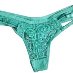 Lace Thong Panty with Strappy Details, Mint Green-image-13