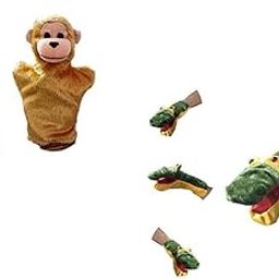 Varush The Monkey and The Crocodile Story Telling & Educational Hand Puppet for Kids (Color:Multicolor)(Set of 2)-26