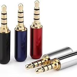 3.5mm TRRS Male Audio Jack Plug 4 Pole Stereo Adapter Connector for Headphones, Mic, DIY Repair – Solder Type – Pack of 5-image-66