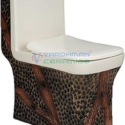Vardhman Ceramics Designer One Piece Western Toilet - Glossy Finish, Multi-Color-31